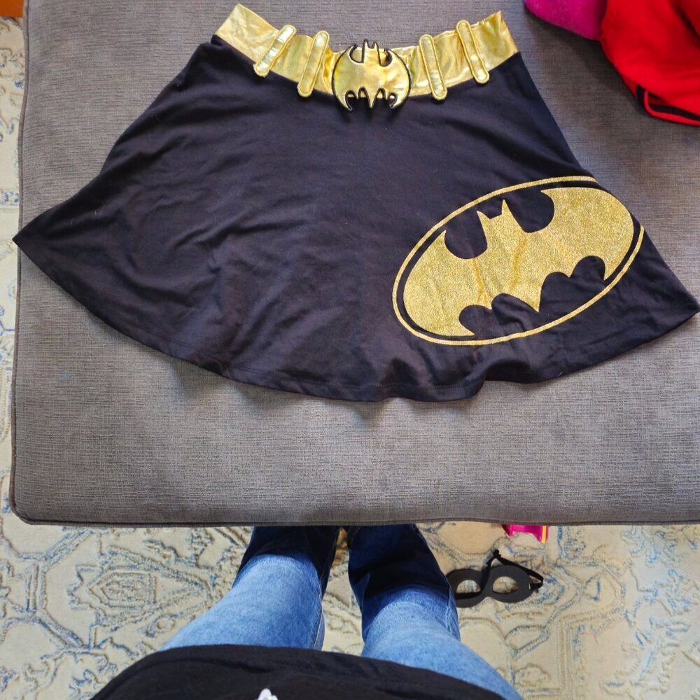 Amscan Batgirl Skirt Adult Women's Black Batman Halloween Costume Size Medium - Picture 2 of 11